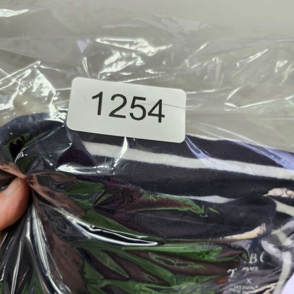 Talbots Womens Plus Short Sleeve Tee Size XL Blue Striped Stars Patriotic Heart - Picture 8 of 9